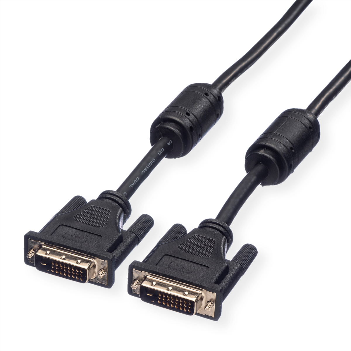 Roline, Male DVI-I to Male DVI-I Cable, 7.5 m Black sheath