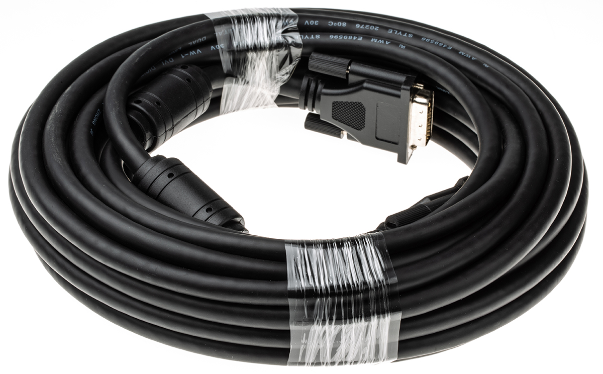 Roline, Male DVI-D Dual Link to Male DVI-D Cable, 10 m Black sheath Polyvinyl Chloride