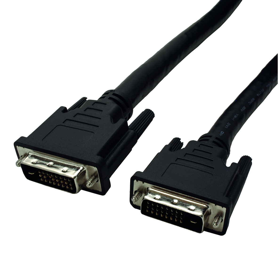 Roline, Male DVI-D Dual Link to Male DVI-D Cable, 15 m Black sheath Polyvinyl Chloride