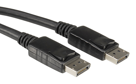 Roline Male DisplayPort to Male DisplayPort, Polyvinyl Chloride DisplayPort Cable, 1 m