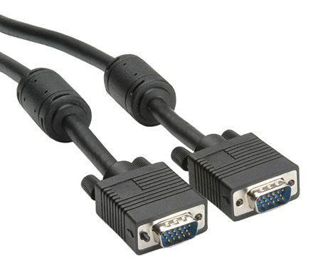 Roline Male VGA to Male VGA Cable, 2 m Black