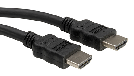 Roline, 3 m HDMI Cable, - Male HDMI to Male HDMI, High Speed, Black