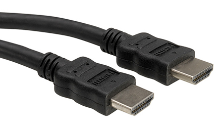 Roline, 5 m HDMI Cable, - Male HDMI to Male HDMI, High Speed, Black