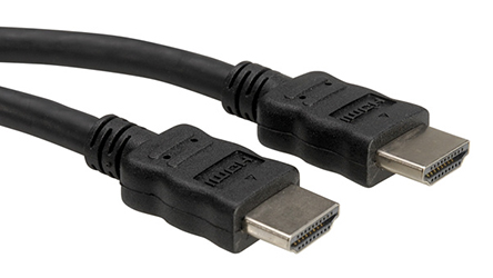 Roline, 10 m HDMI Cable, - Male HDMI to Male HDMI, High Speed, Black