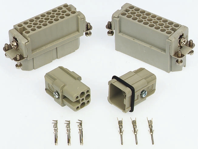 EPIC Heavy Duty Power Connector Insert, 10A, HD Series Male, 40 Contacts