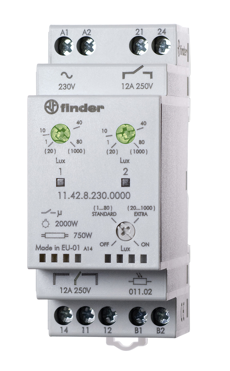 Finder Timer Light Switch 11, 2-Channel 230 V ac