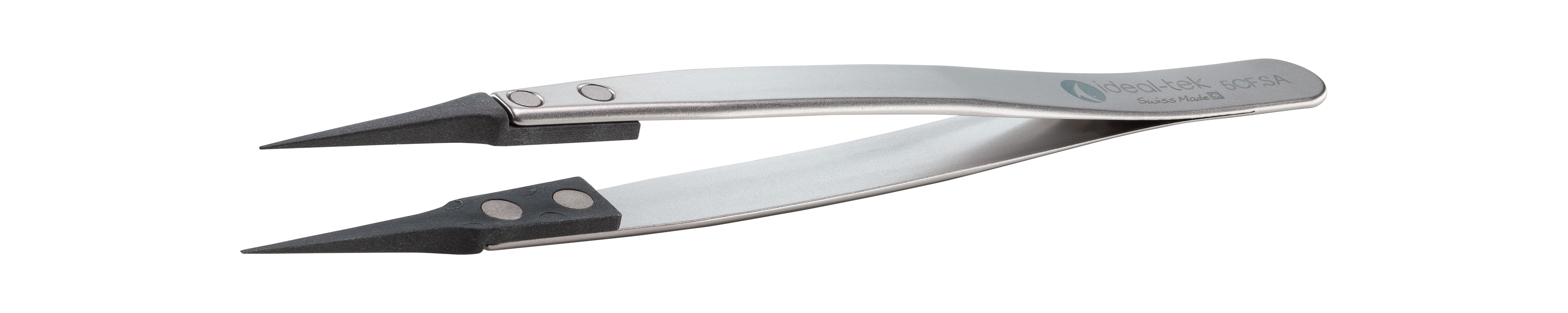 ideal-tek 4.75in Fine, Flat ESD Safe Tweezer