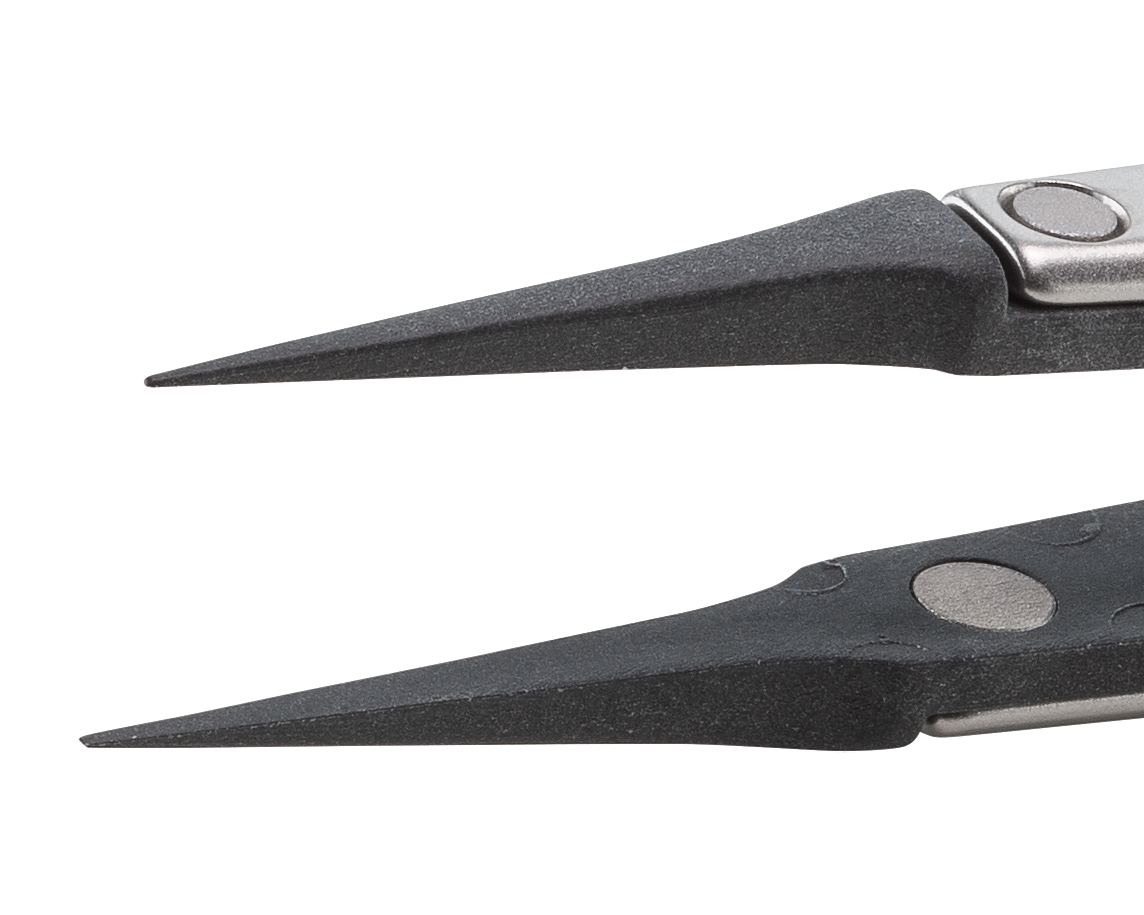 115cfsa ideal-tek 4.75in Fine, Flat ESD Safe Tweezer