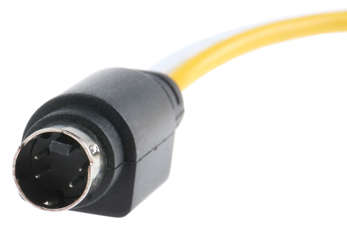 110-028-919 Van Damme Male Mini DIN to Female BNC Black DIN Cable 150 mm