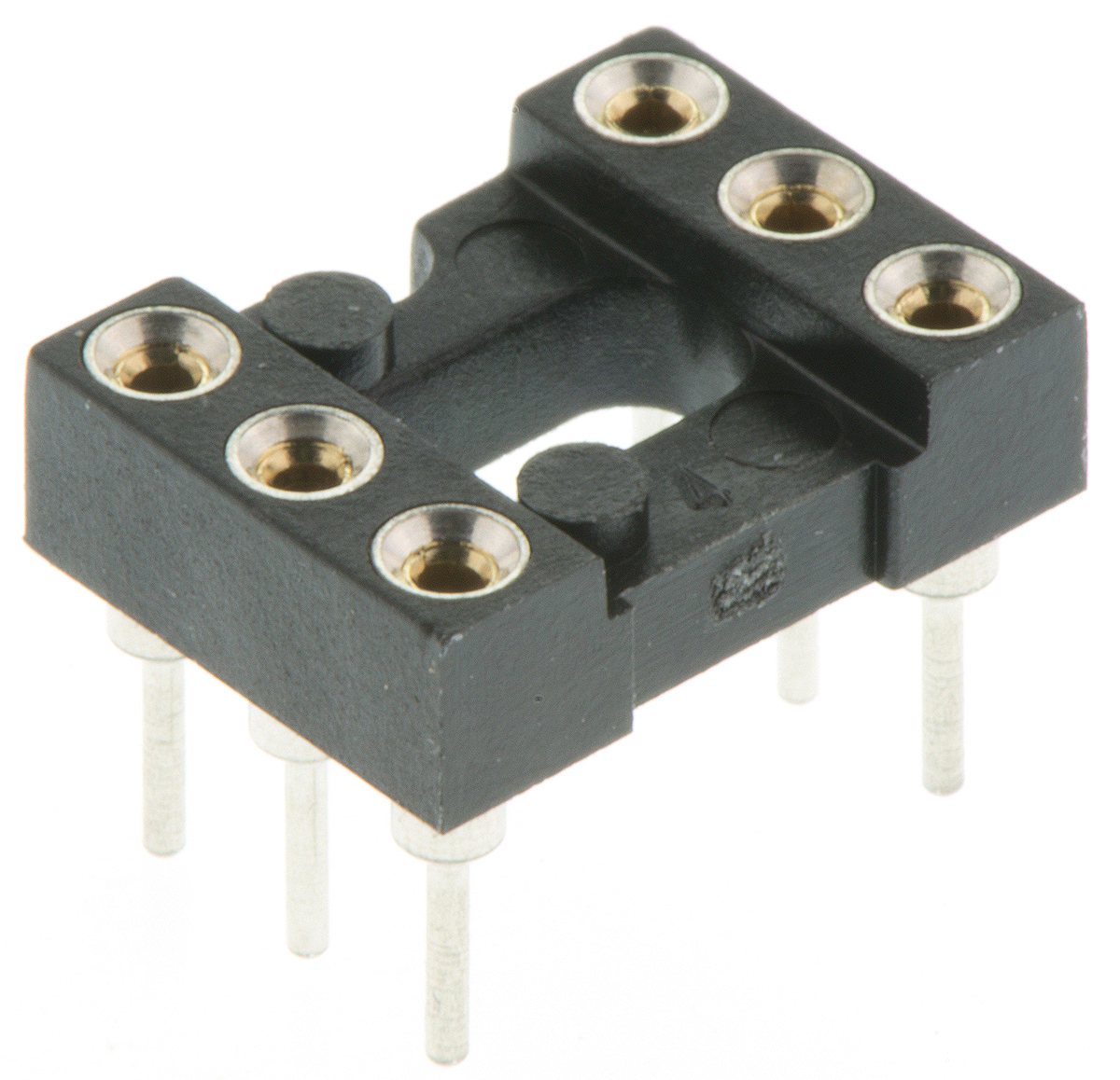 Preci-Dip, 110 2.54 mm Pitch Vertical 6 Way, Through Hole Turned Pin Open Frame DIL Socket, 1A