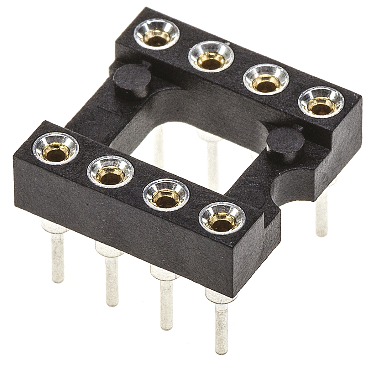 Preci-Dip, 110 2.54 mm Pitch Vertical 8 Way, Through Hole Turned Pin Open Frame DIL Socket, 1A