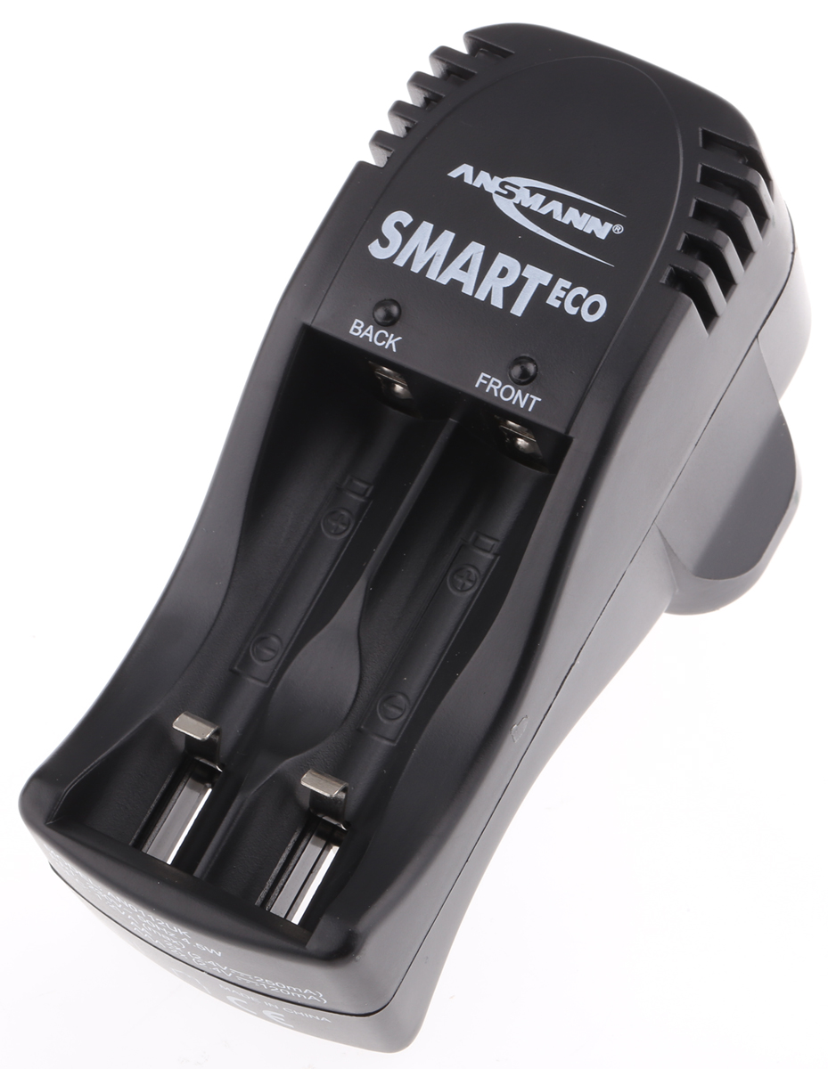 Ansmann Smart Eco Battery Charger For 2.4V, NiCd, NiMH, AA, AAA with UK plug, 2