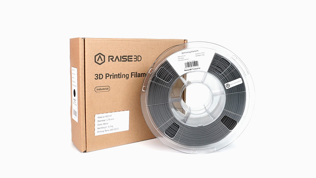 1103130001 Raise3D 1.75 mm Black Polyethylene Terephthalate 3D Printer Filament, 1 kg