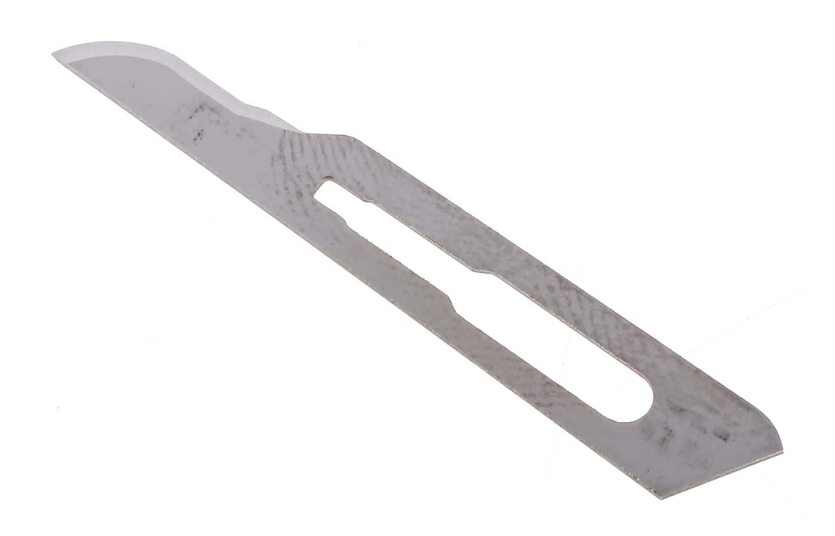 1105 Swann-Morton Carbon Steel Curved Scalpel Blade, No.15, 100 per Package