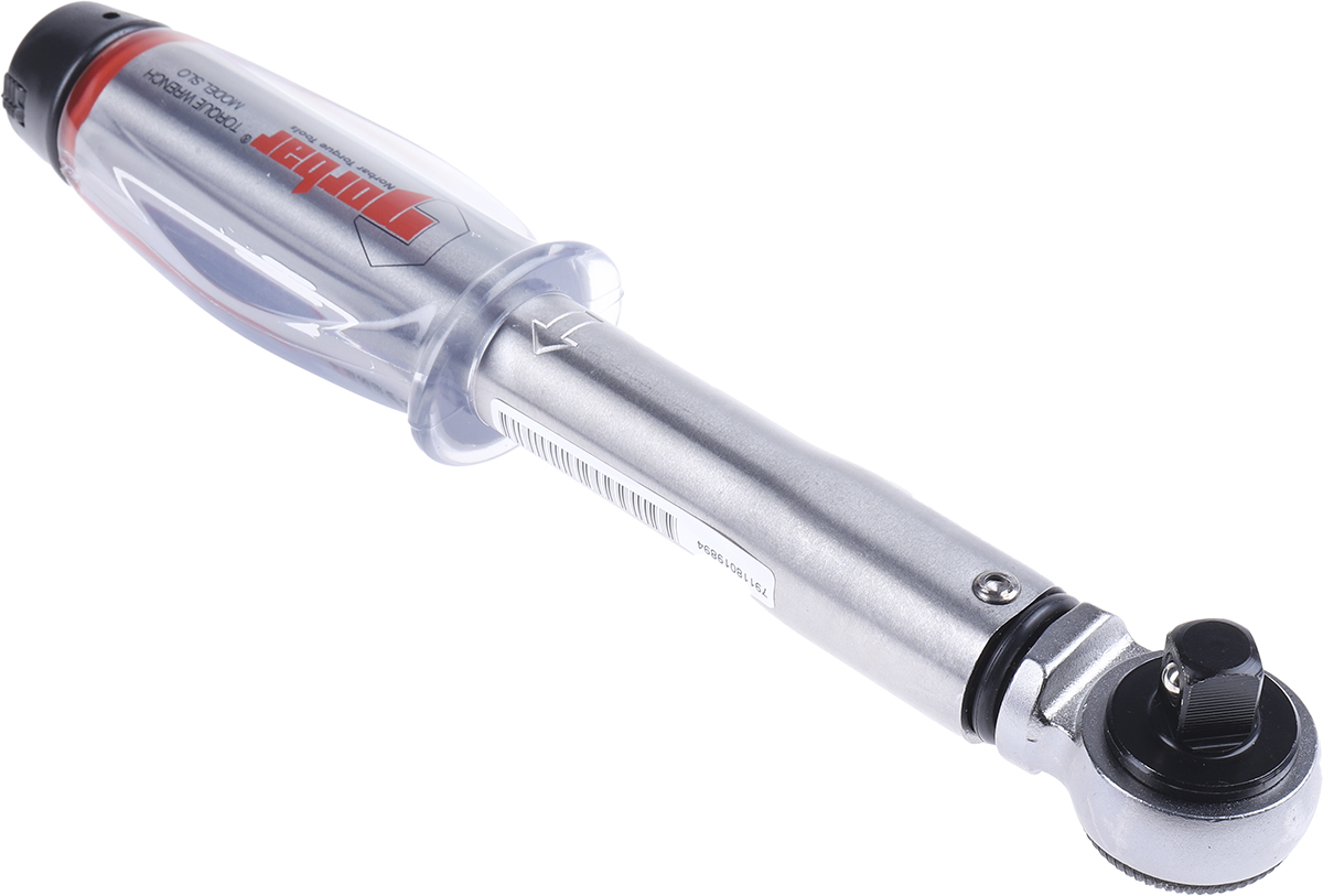 11087 Norbar Torque Tools Click Torque Wrench, 4 to 20 nm, 3/8 in Drive, Square Drive, 220mm Overall, RSCAL