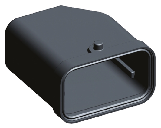 TE Connectivity Black Protective Cap IP65 for use with Motorman Hybrid Connector