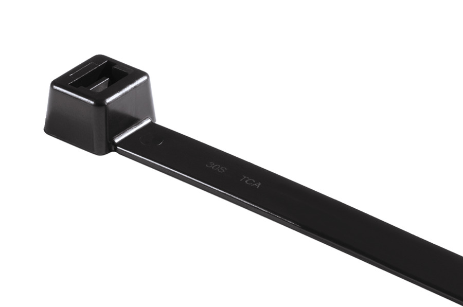 HellermannTyton Cable Tie, Releasable, 270 mm x 4.6mm, Black Polyamide 66