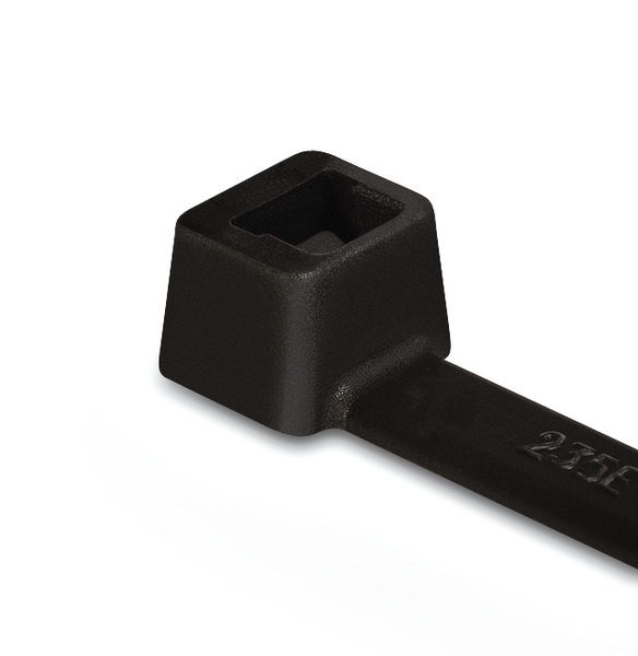 HellermannTyton Cable Tie, Inside Serrated, 305 mm x 4.7mm, Black Polyamide 66