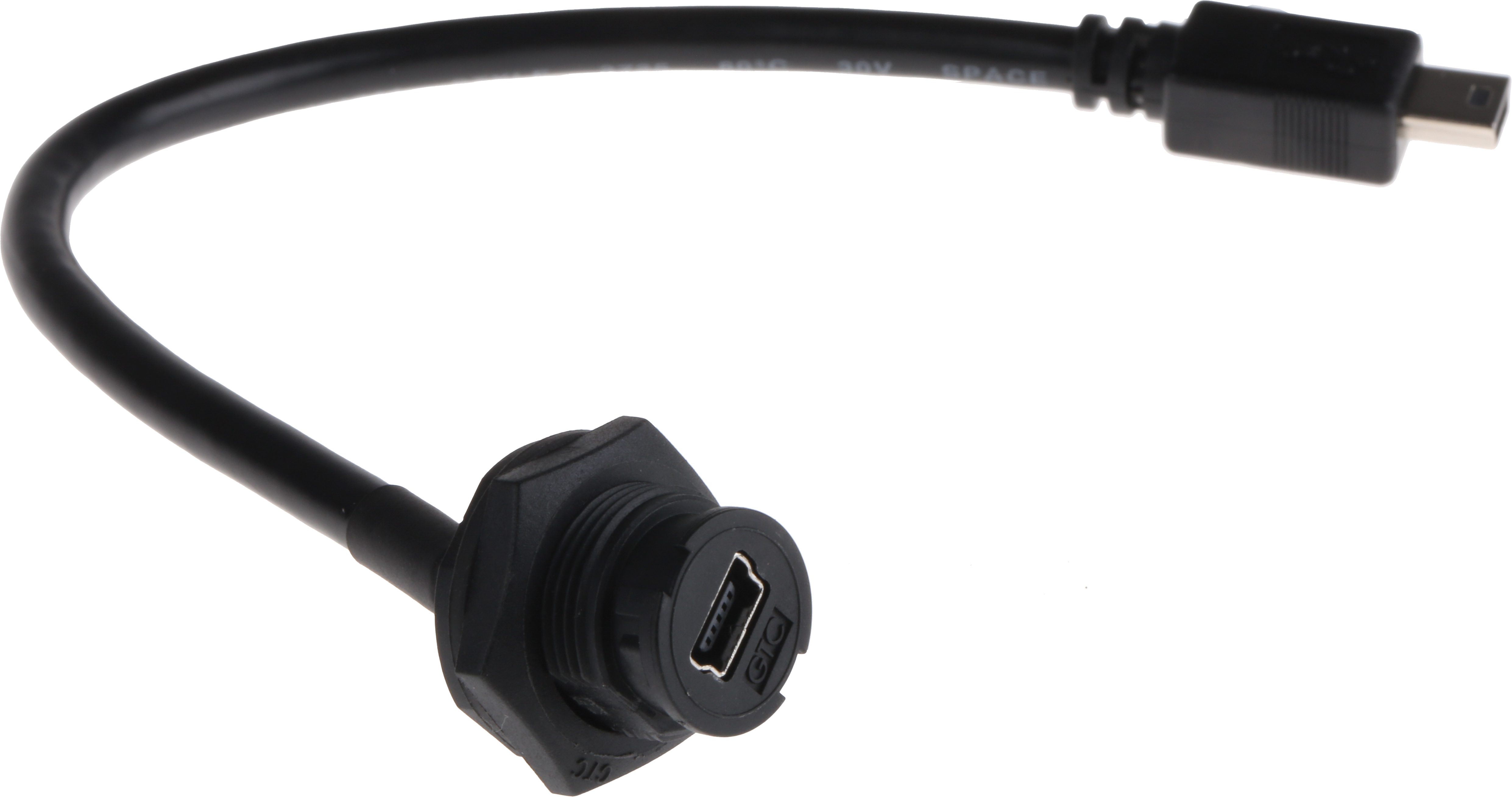 111-6755 RS PRO USB Cable, Male Mini USB Type B to Female Mini USB Type B, Black, 200 mm