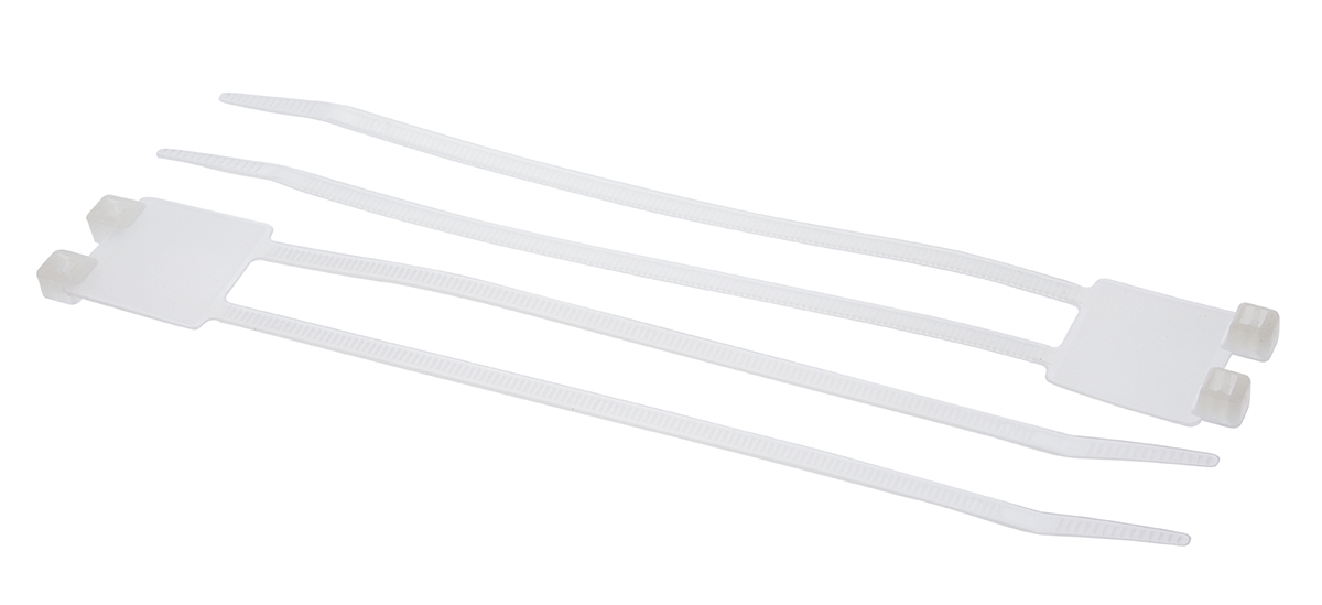 HellermannTyton Cable Tie, Inside Serrated, 203.2 mm x 4.7mm, Natural Polyamide 66