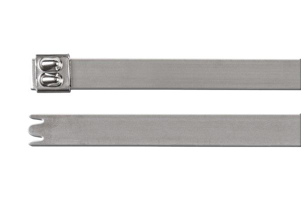 HellermannTyton Cable Tie, Roller Ball, 838 mm x 12.3mm, Metallic 316 Stainless Steel