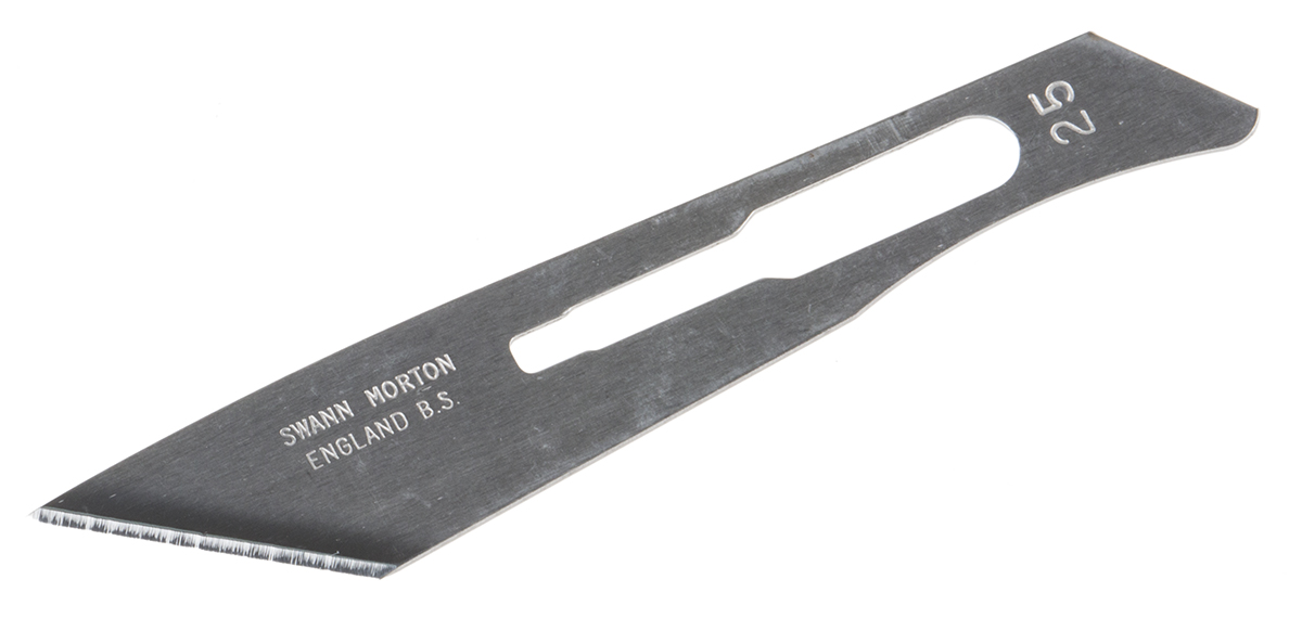 Swann-Morton Carbon Steel Scalpel Blade Scalpel Blade, No.25, 100 per Package