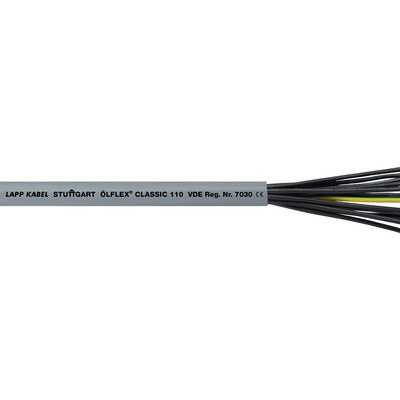 1119204 Lapp YY Control Cable, 4 Cores, 1 mm² CSA 17 AWG, Unscreened, 50 m, Grey Polyvinyl Chloride Sheath