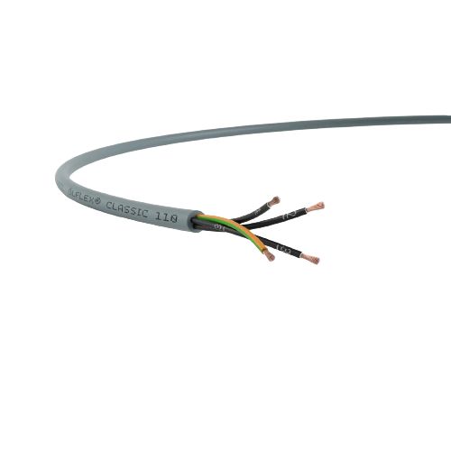Lapp YY Control Cable, 4 Cores, 1.5 mm² CSA 16 AWG, Unscreened, 50 m, Grey Polyvinyl Chloride Sheath
