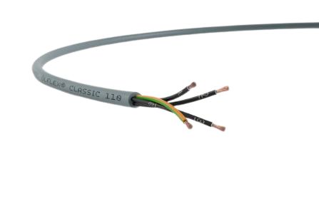 Lapp YY Control Cable, 7 Cores, 2.5 mm² CSA 13 AWG, Unscreened, 50 m, Grey Polyvinyl Chloride Sheath