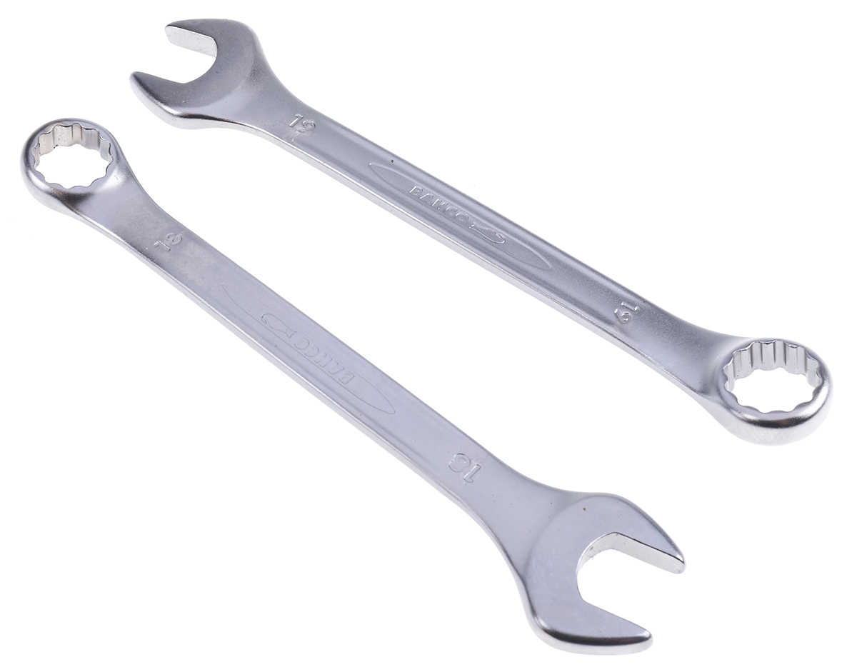 111msh12 Bahco 12-Piece Spanner Set, 8 To 19 mm, Vanadium Extra Steel
