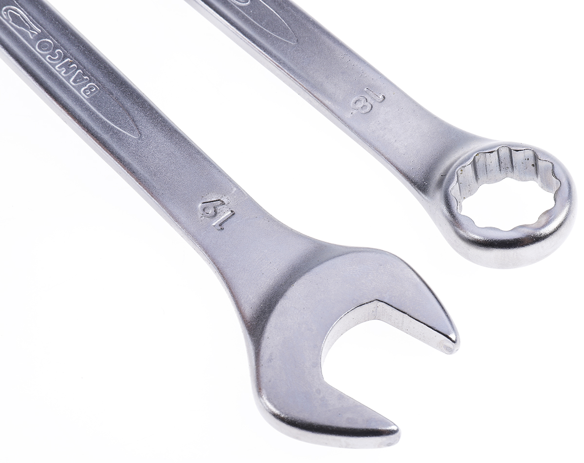 111msh12 Bahco 12-Piece Spanner Set, 8 To 19 mm, Vanadium Extra Steel
