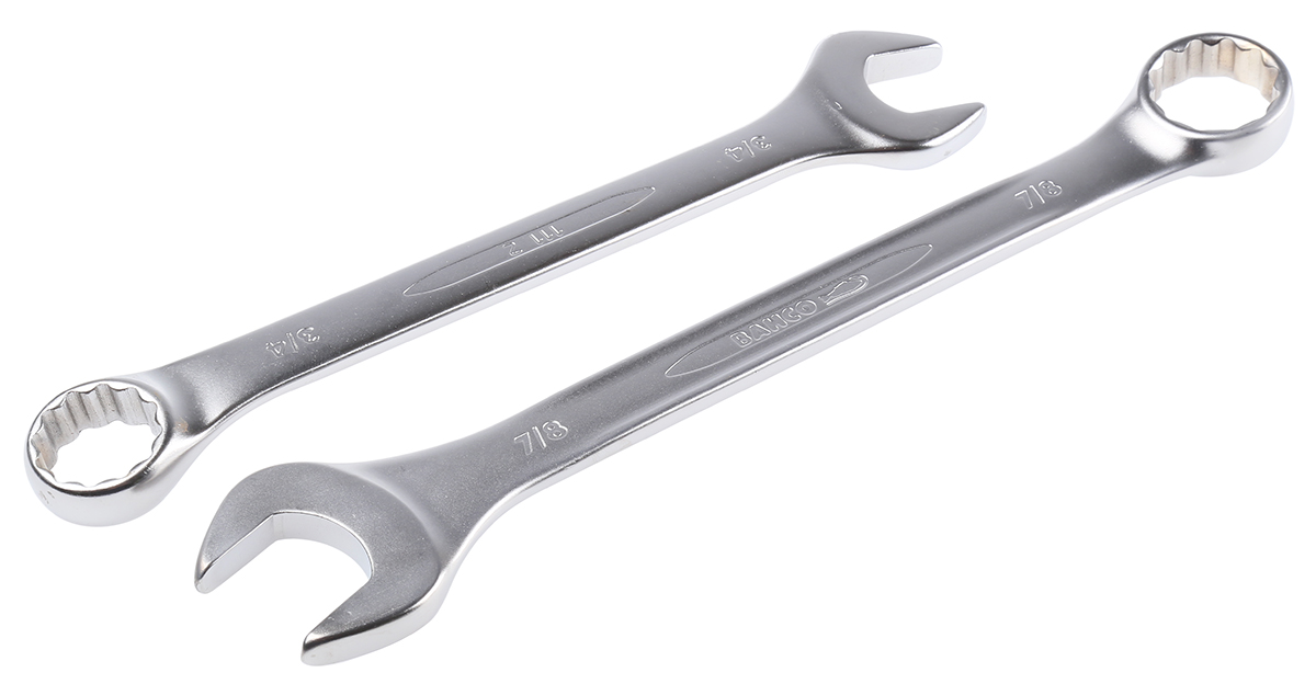 111z8t Bahco 8-Piece Spanner Set, 7/16 To 7/8 in, Vanadium Steel