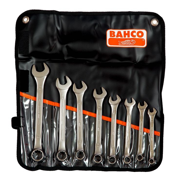 111z8t Bahco 8-Piece Spanner Set, 7/16 To 7/8 in, Vanadium Steel