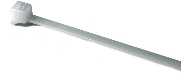 HellermannTyton Cable Tie, Inside Serrated, 100 mm x 2.5mm, Natural Polyamide 66