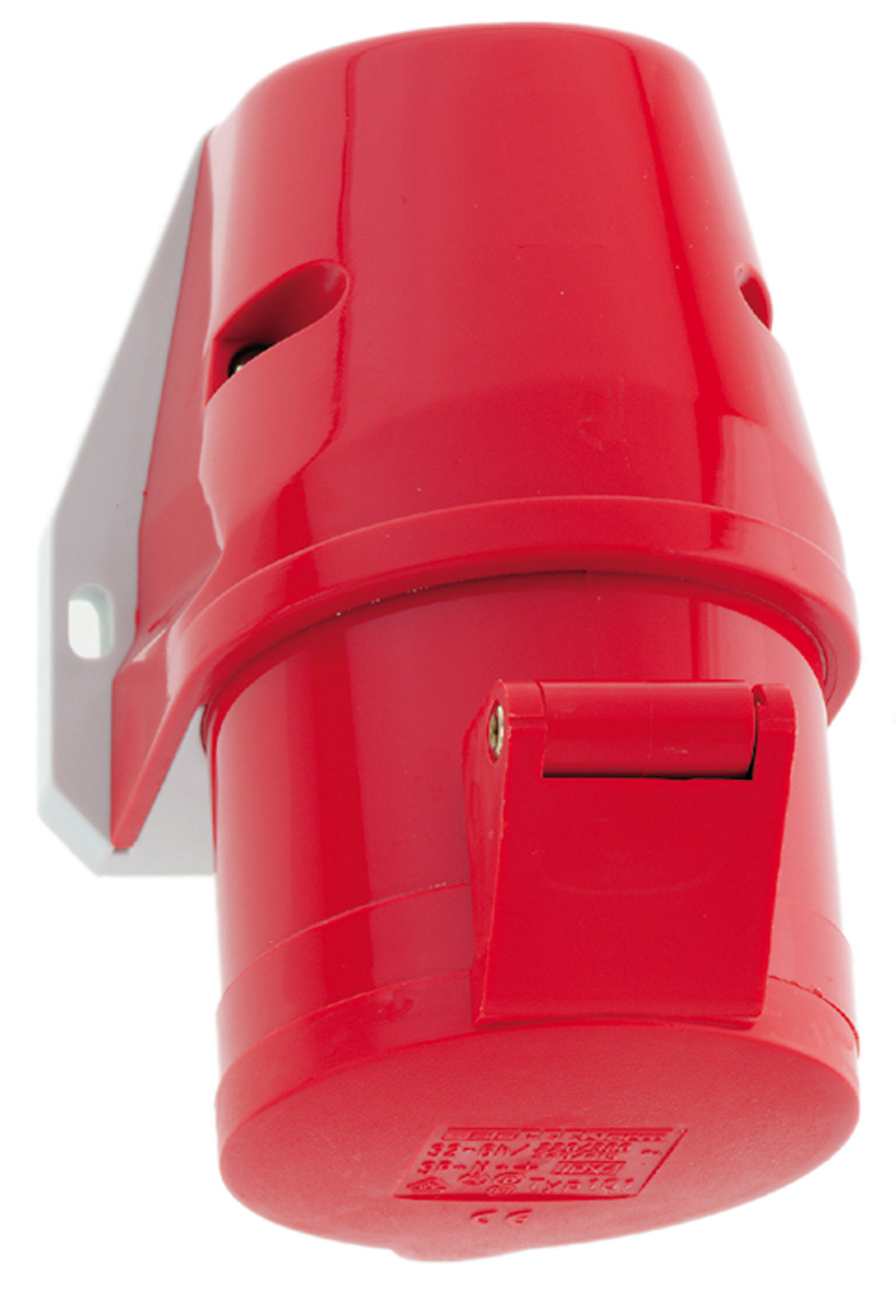 Bals IP44 Red Industrial Power Connector, Wall Mount, 3P+N+PE, Rated At 32A, 415V