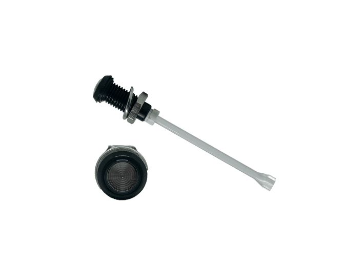 RHD-1390-F9PS67PR Bivar, Panel Mount Vertical LED Light Pipe, Smoke Round Lens