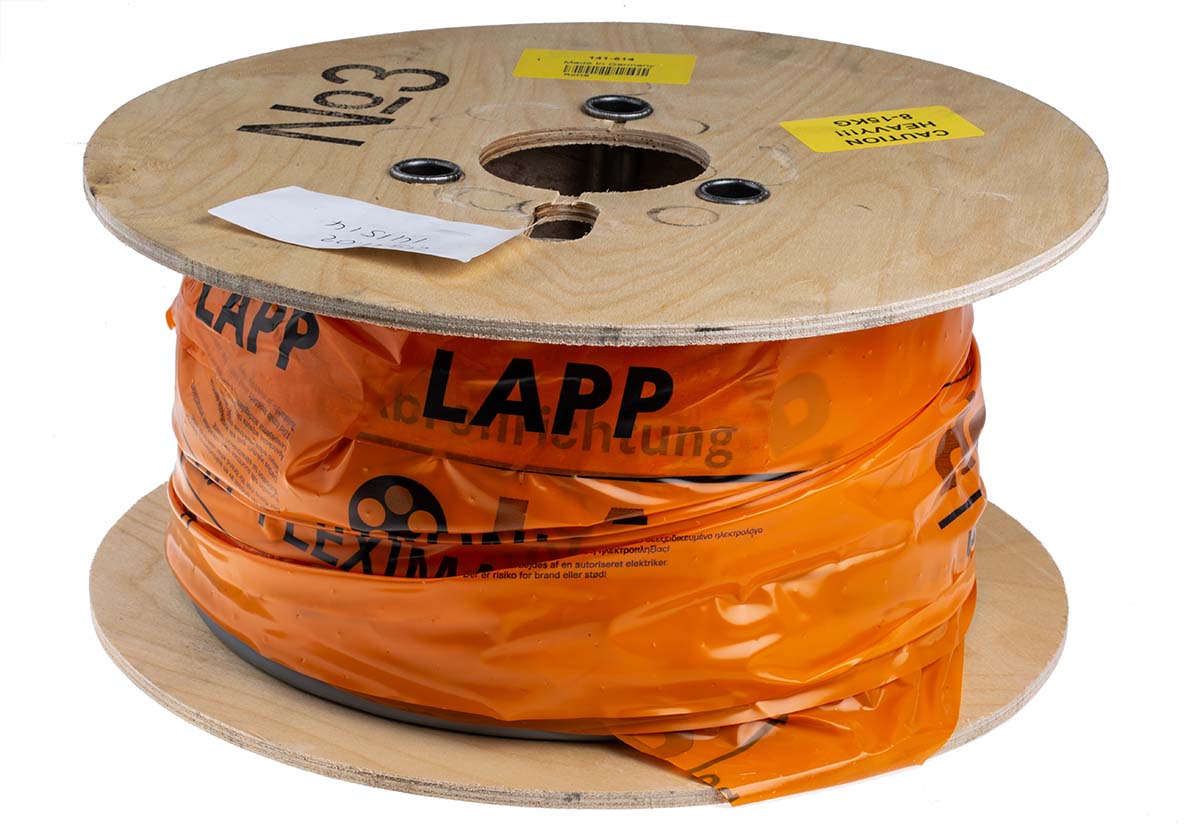 1123047 Lapp YY Control Cable, 12 Cores, 0.75 mm² CSA 18 AWG, Unscreened, 50 m, Grey Zero Halogen Sheath