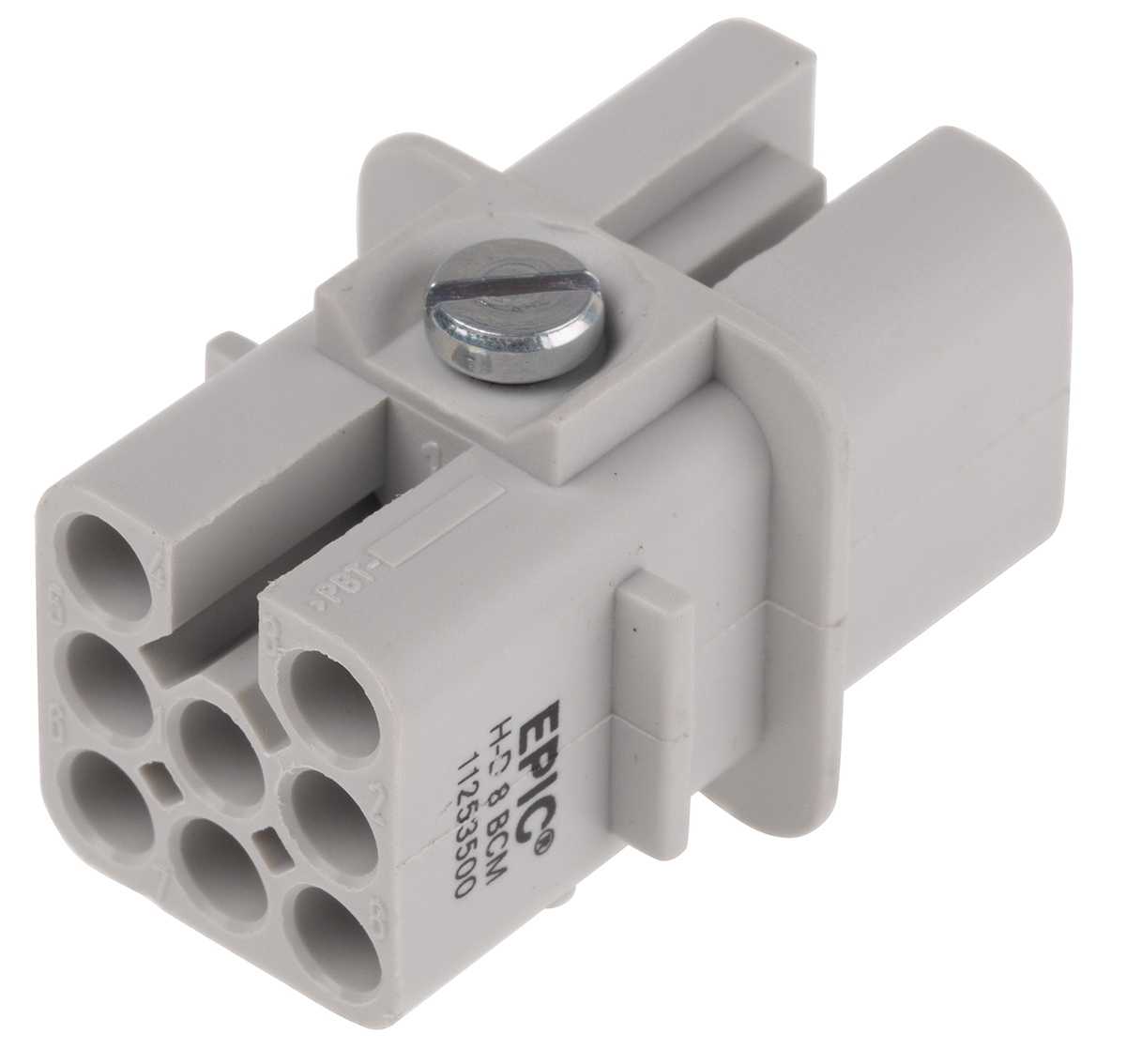 EPIC Heavy Duty Power Connector Insert, 10A, HD Series Female, 8 Contacts