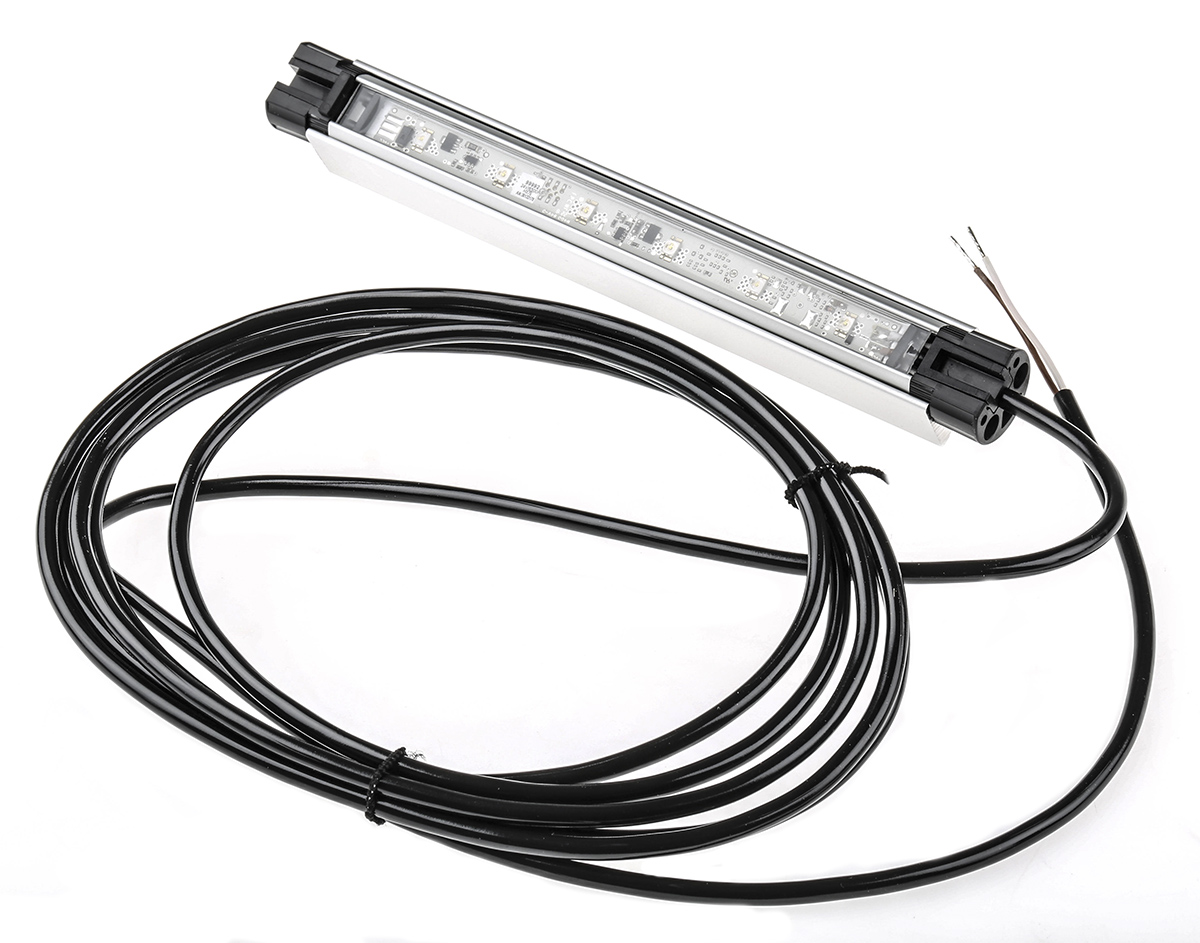 Waldmann LED Machine Light, IP67, 196 mm Reach, 196 mm Arm Length, 3 m