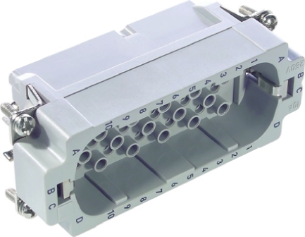 EPIC Heavy Duty Power Connector Insert, 10A, HD Series Male, 40 Contacts