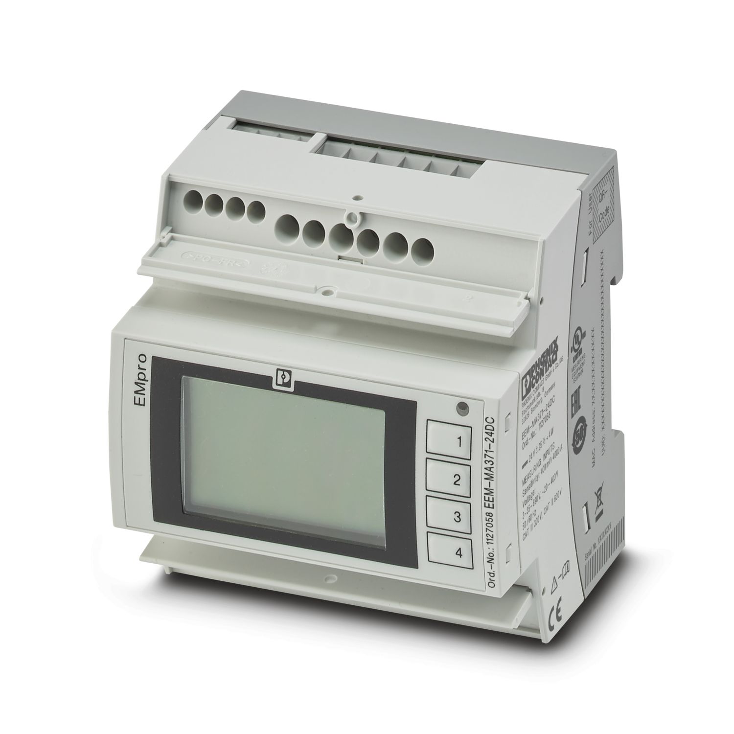 Phoenix Contact EEM-MA371-24DC LCD Digital Panel Multifunction Meter for AC Sine, Current, Power,  80 mm  x 90 mm