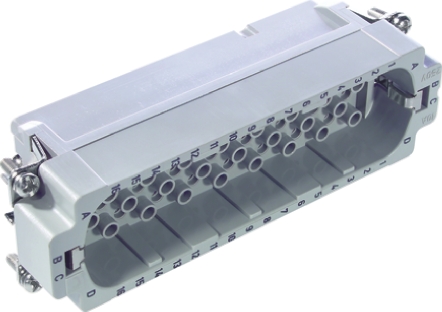 EPIC Heavy Duty Power Connector Insert, 10A, HD Series Male, 64 Contacts