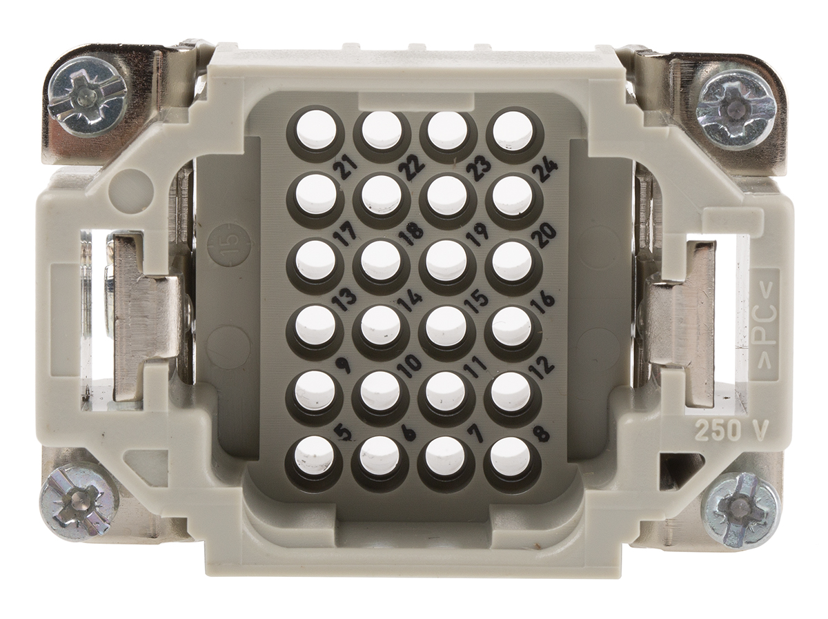 11285000 EPIC Heavy Duty Power Connector Insert, 10A, HDD Series Male, 25 Contacts