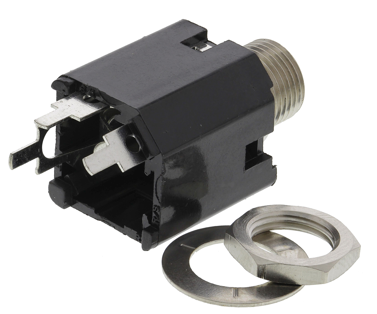 Switchcraft Jack Connector 6.35 mm Through Hole Female 1 Mono Solder