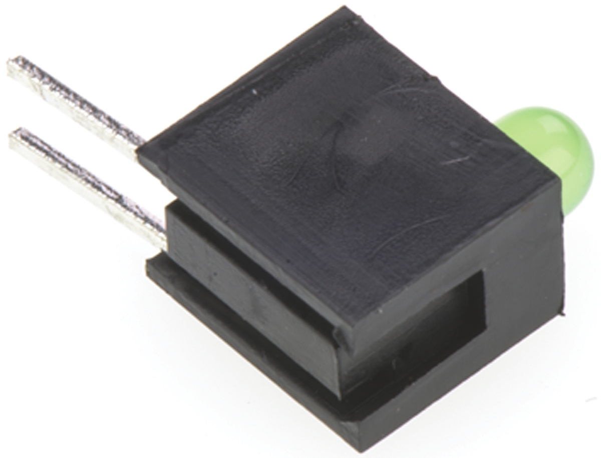 113-314-04 Marl Green Right Angle PCB LED Indicator, 1 LEDs 3 mm (T-1) 2.2 V