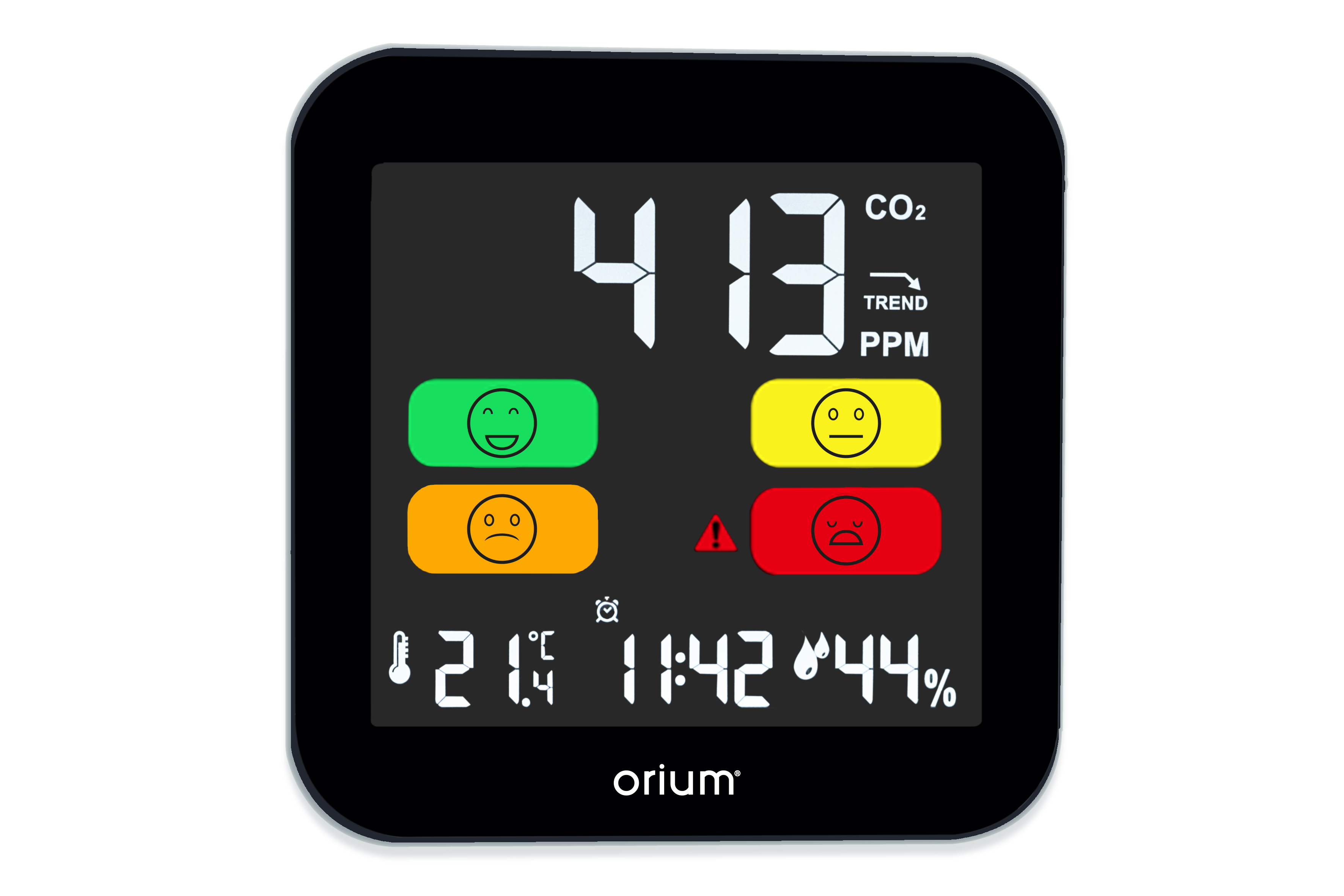 Orium Quaelis 14 CO2 Sensor 50 °C, 50 °C Max, 99 %RH Max, Rechargeable Battery Via USB Cable-Powered