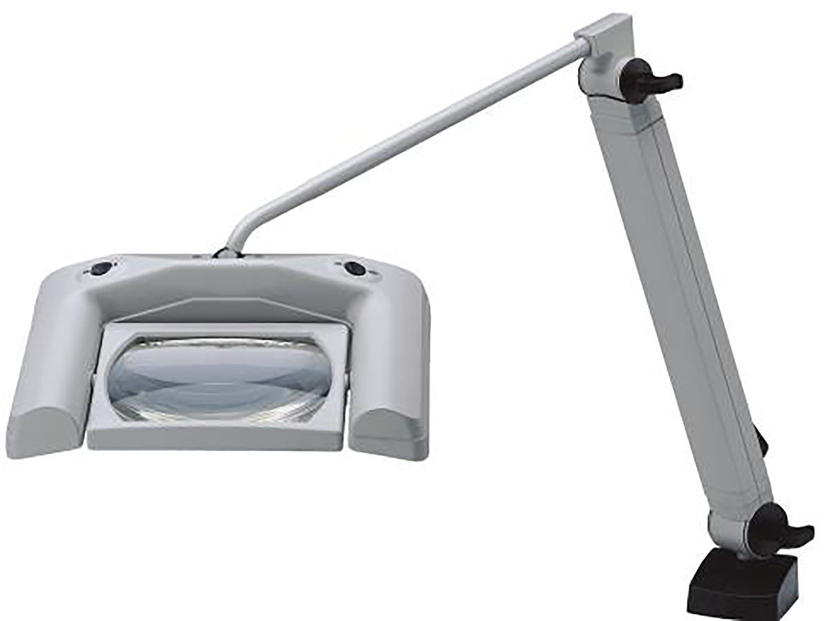 Waldmann LED Magnifying Lamp with LED Flexi Magnifier Lamp, 162 x 105 mm Lens