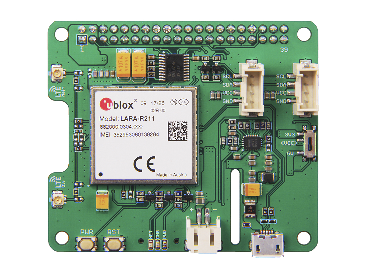 Seeed Studio LTE CAT1 Pi HAT Cellular Communications Add On Board for Raspberry Pi