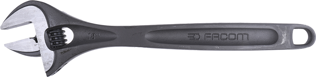 Facom Adjustable, 456 mm Overall, 53 mm Jaw Capacity, Metal Handle