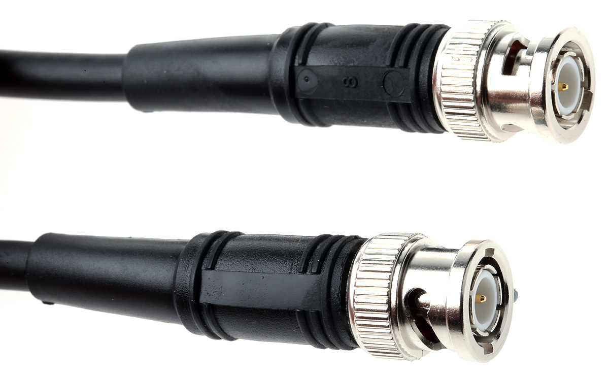 Atem BNC Series, 1 m, RG59B/U Coaxial Coaxial Cable 75 Ω, Black, Terminated
